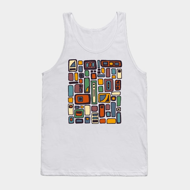 Retro Abstract Tank Top by ViviGonzalezArt